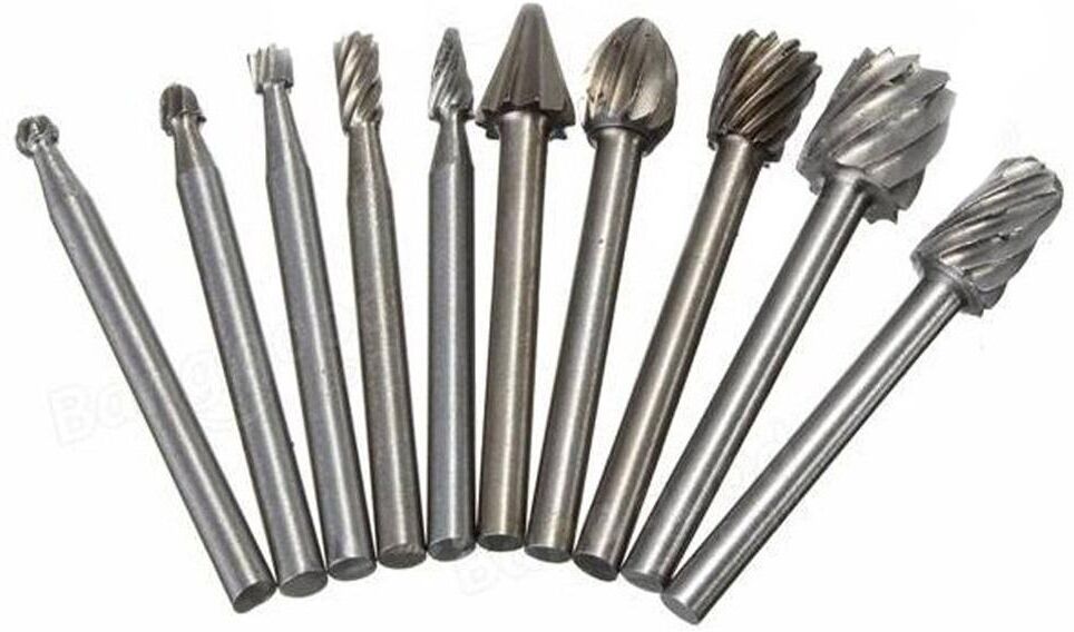 Power tools Home 10pcs High-speed Steel Rotary Engraving Electric Mill Grinding Head Engraving Cutters Tool