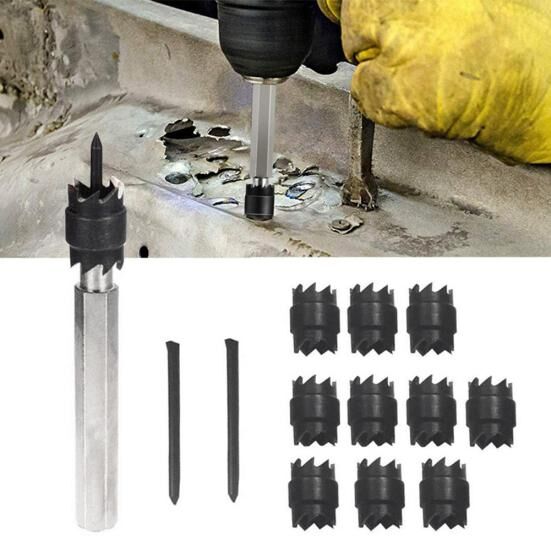 Power Tool 9Pcs/13Pcs Stainless Steel Spot Weld Drill Punch Remover Power Drill Tool Set