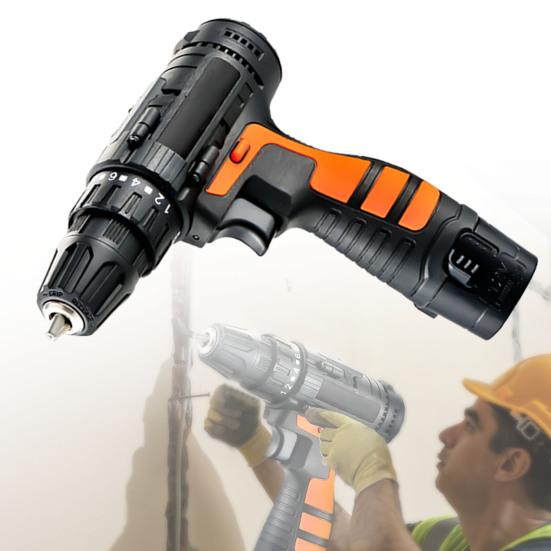 Power Tool 12VF Cordless Electric Drill Multifunctional Dual Speed Screwdriver for Wood Drilling