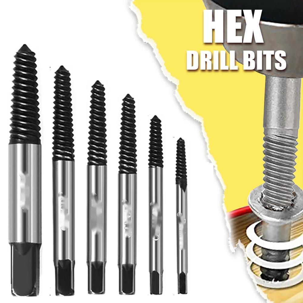 Power tools Hex Screw Extractors Tool Center Drill Bits Guide Set Speed Easy Out Set Power Tool Damaged Screw Extractor Bolt Extractor