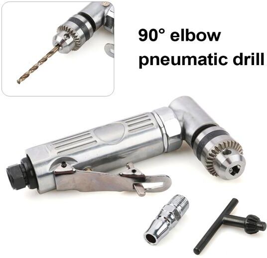 Power Tool 1/4inch 90 Degree Angle Pneumatic Drill In-line Air Grinder Car Auto Repair Tool