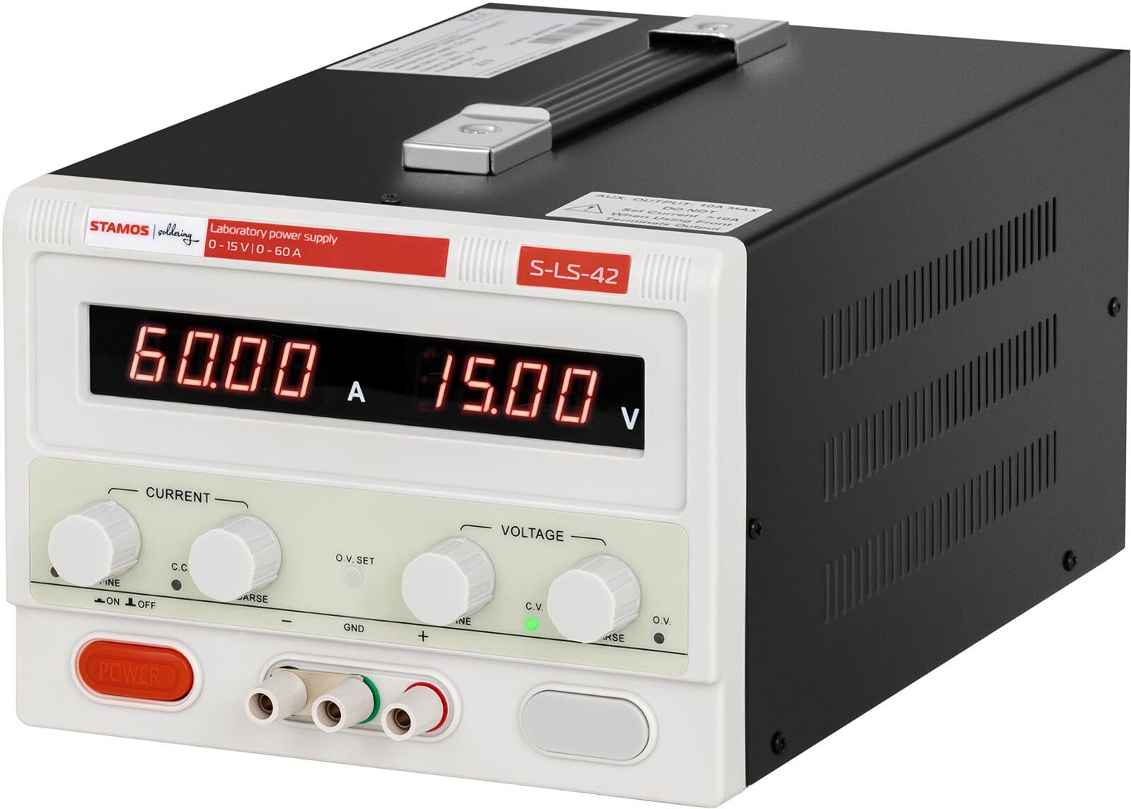 Stamos Soldering Laboratory Power Supply - 0-15 V - 0-60 A DC - 900 W S-LS-42