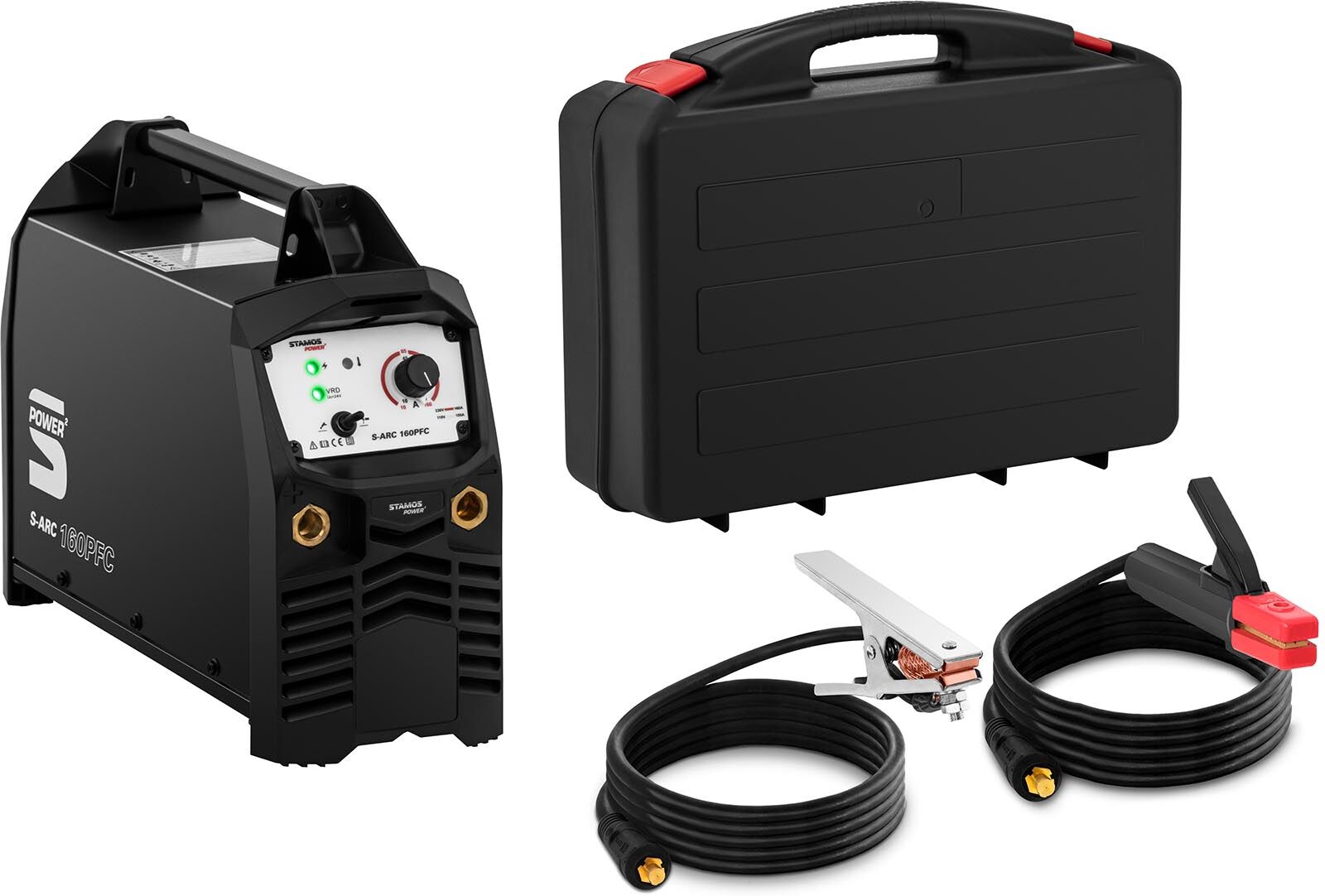 Stamos Power ² Electrode Welding Machine - 160 A - TIG lift-arc - power generator compatible S-ARC 160PFC