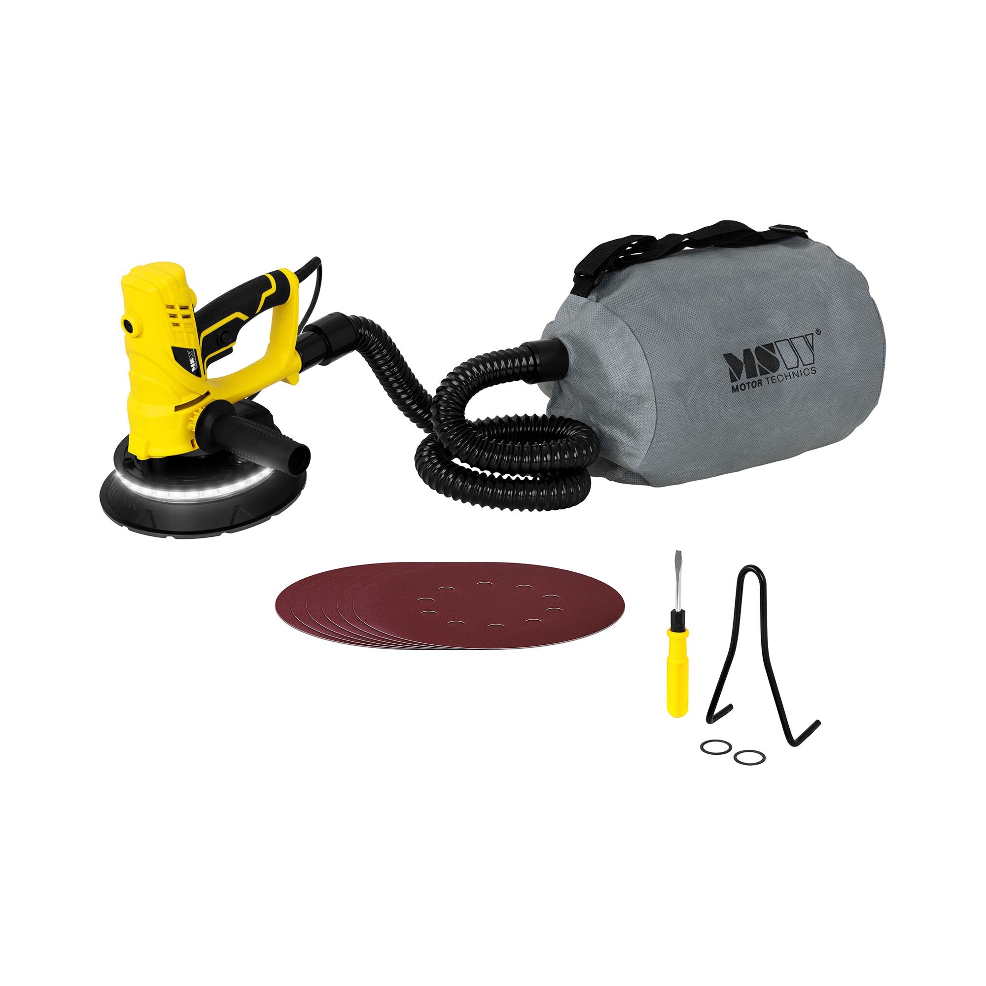 MSW Drywall Sander - 850 W - with LED light and dust bag MSW-DWS850WL