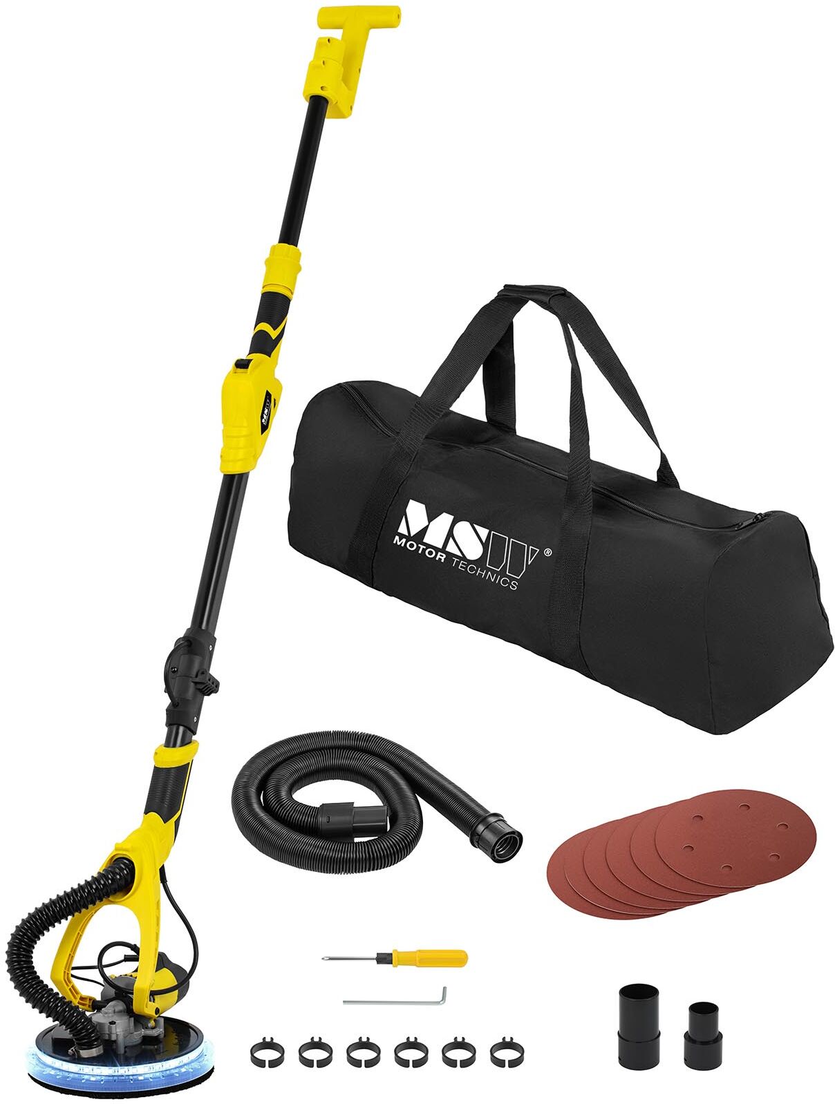 MSW Drywall Sander - 750 W - 2,100 rpm - telescopic pole - length 1.8 m MSW-DWS-750