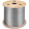 VEVOR 3/16 Inch 7x19 Stainless Steel Aircraft Cable Reel 500FT Stainless Steel Cable T304 Wire Rope Winch Cable Replacement (T304)