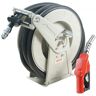 VEVOR Fuel Hose Reel, 1" x 33', Extra Long Retractable Diesel Hose Reel, Heavy-Duty Carbon Steel Construction with Automatic Fuel Nozzle, NBR Rubber Hose for Aircraft Ship Vehicle Tank Truck, 300 PSI