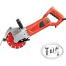 VEVOR Electric Concrete Saw, 7" Blade with 3 inch Max Cutting Depth, Wet/Dry Sawing with Blade and Tools for Granite, Brick, Porcelain, Reinforced Concrete