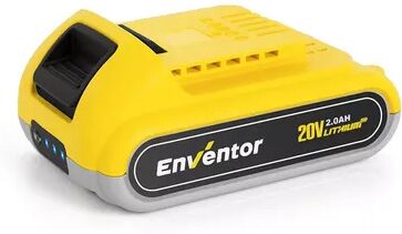 Enventor 20V 2.0Ah Lithium Ion Replacement Battery with LED Power Indicator, Yellow