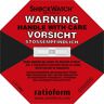 kaiserkraft Shockwatch® Präzisionsindikator, VE 50 Stk, Empfindlichkeit 50 g / 50 ms, rot