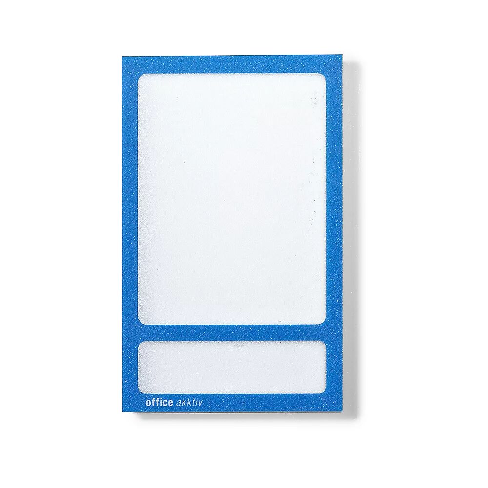 EUROKRAFTbasic Magnetische Infotasche Fototasche, BxH 60 x 80 / 60 x 17 mm Rahmen blau, VE 20 Stk