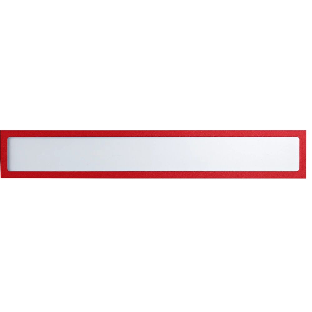 EUROKRAFTbasic Magnetische Infotasche für Überschriften, DIN A3 quer / DIN A2 hoch, 435 x 60 mm Rahmen rot, VE 10 Stk