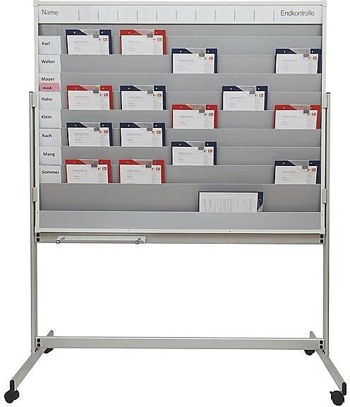 EICHNER Planungstafel, mobil HxBxT 1945 x 1550 x 640 mm hellgrau