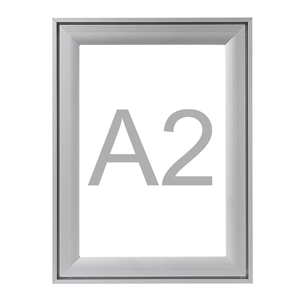 Premium-Klapprahmen Aluminiumprofil, VE 2 Stk für DIN A2, HxB 648 x 474 mm