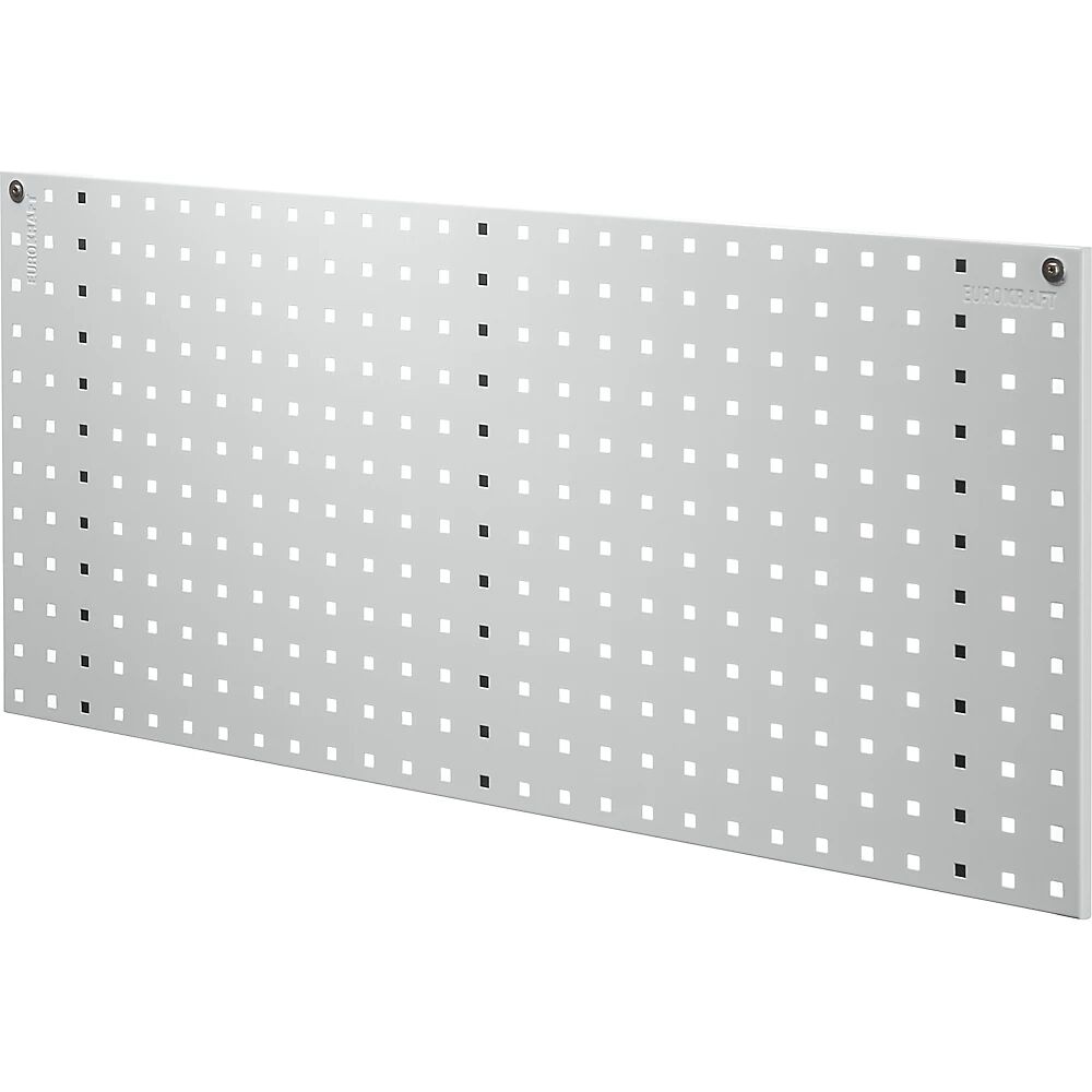 EUROKRAFTpro Stahlblechplatte mit Quadratlochung Länge 1029 mm lichtgrau
