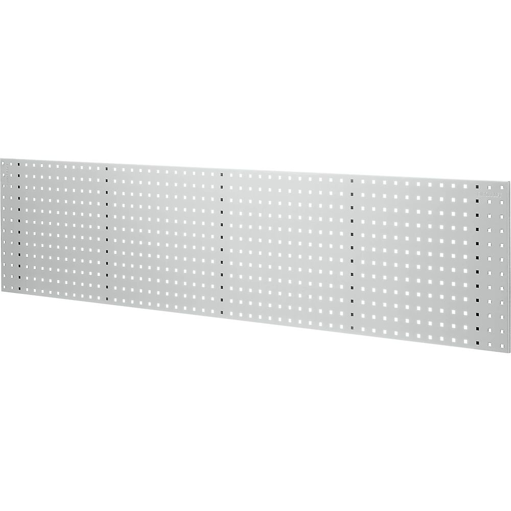 EUROKRAFTpro Stahlblechplatte mit Quadratlochung Länge 2019 mm lichtgrau