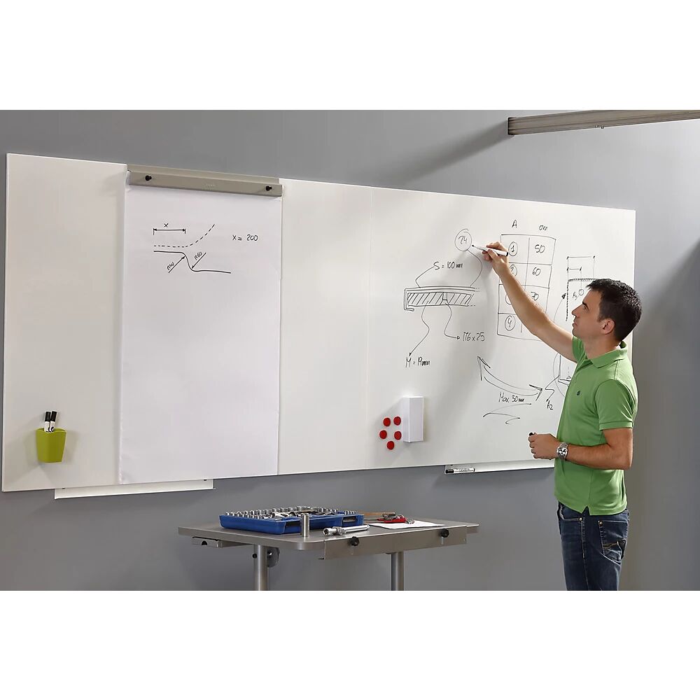 Whiteboard-Modul PRO-Version - Stahlblech, beschichtet BxH 1000 x 1500 mm, weiß