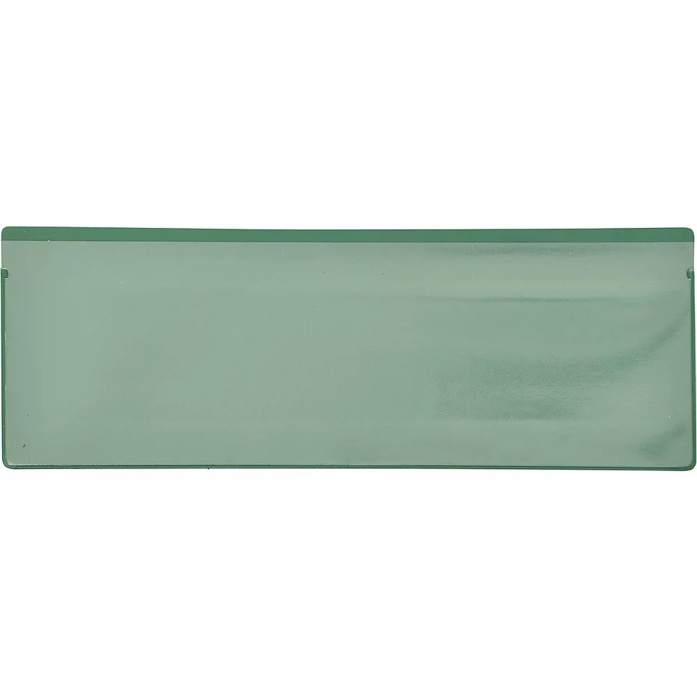 Etikettentaschen, VE 50 Stk mit Magnetstreifen BxH 220 x 80 mm, VDA, grün