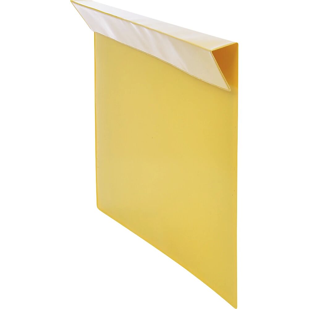 Beschriftungstaschen, VE 100 Stk für Holzaufsatzrahmen Papierformat DIN A4, gelb