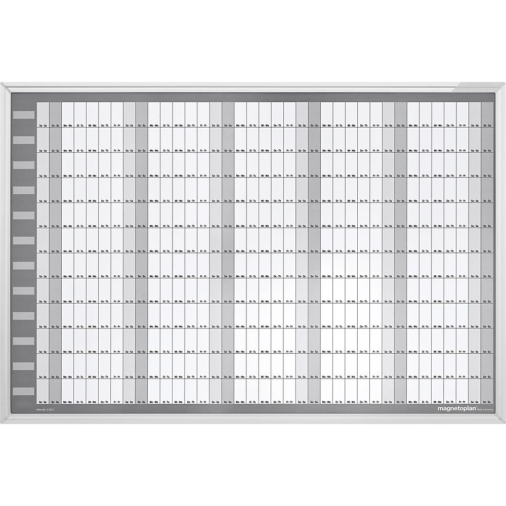 magnetoplan Jahresplaner-Set MANAGER Typ CC 7-Tage-Woche mit 365-Tage-Einteilung BxH 920 x 625 mm