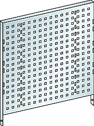 LISTA Loch-Rückwand für Werkstattwagen BxH 660 x 640 mm lichtgrau RAL 7035