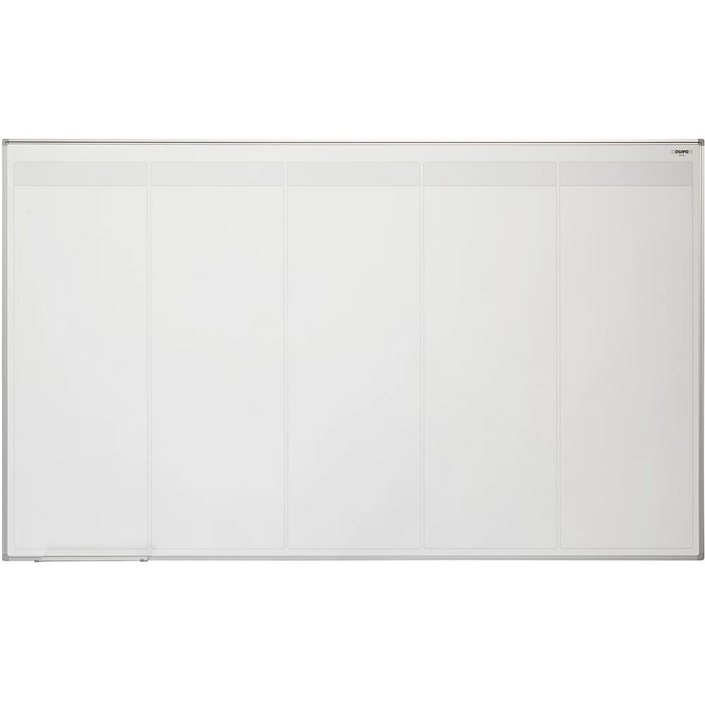 QUIPO Taskboard für Scrum und Kanban mit 5 Bahnen BxH 2000 x 1200 mm