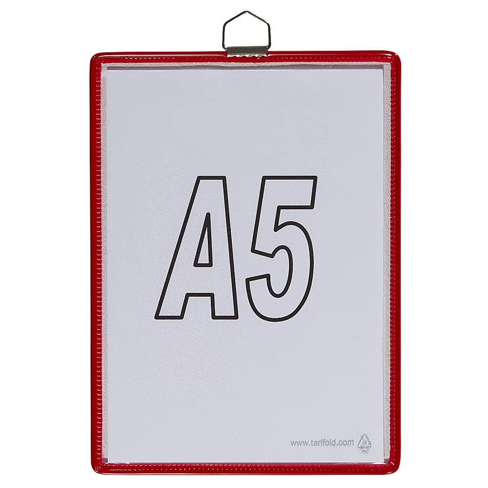 Tarifold Hänge-Klarsichttasche für Format DIN A5 rot, VE 10 Stk