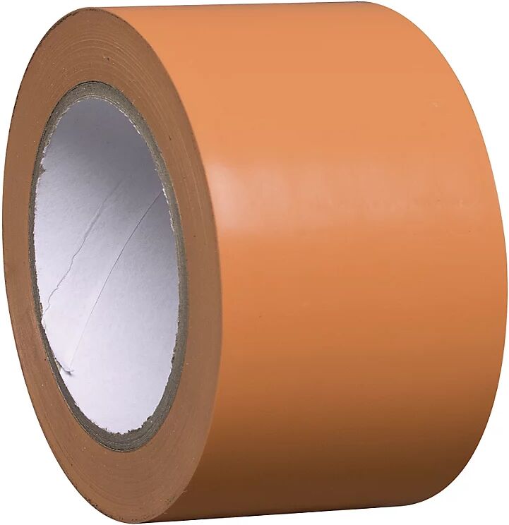 Bodenmarkierungsband aus Vinyl, einfarbig Breite 75 mm orange, VE 16 Rollen