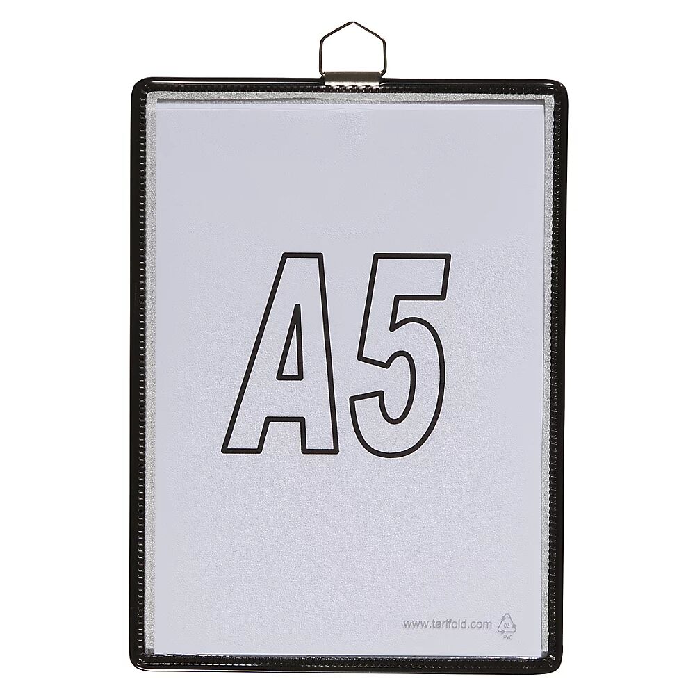 Tarifold Hänge-Klarsichttasche für Format DIN A5 schwarz, VE 10 Stk