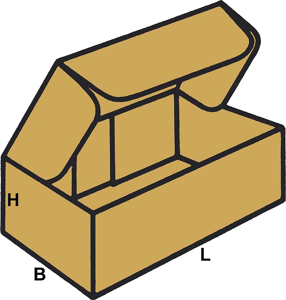 Stanzkartons mit Steckverschluss, FEFCO 0426 aus 1-welliger Pappe Innenmaße 135 x 100 x 60 mm, VE 100 Stk