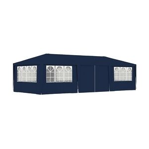 vidaXL Profi-Partyzelt mit Seitenwänden 4×9 m Blau 90 g/m2
