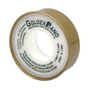 Fermit GoldexBand Höchste Dichte Gewindedichtband aus 100% reinem ungesintertem PTFE Dichte 142 g/m2