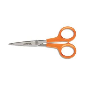 Fiskars Schere Classic Micro-Tip Orange beidhändig, Länge 13 cm für sorgfältige und spezielle Arbeiten