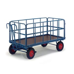 Rollcart Handpritschenwagen mit Rohrgitterwänden 1930x930x480mm Luftbereifung