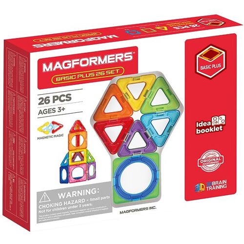 Magformers Magnetspielzeug - Basic Plus - 26 Teile - Magformers - One Size - Magnetspielzeug