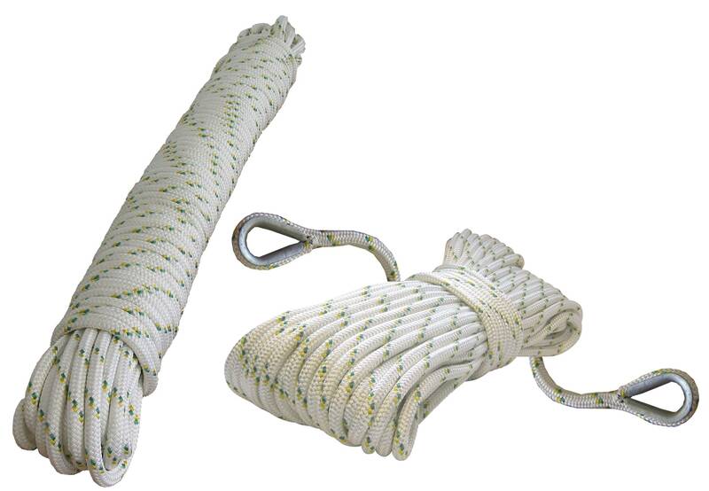 Portable Winch Zugseil mit 2 Ösen für Seilwinde 300 m x 12 mm, Bruchfestigkeit 3300 kg