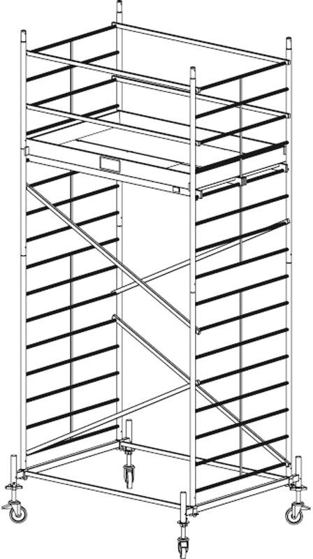 KRAUSE Mobiles alu-gerüst protec xxl 5,3 m