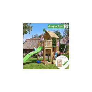 NSH Nordic Jungle Gym Cubby inkl. grøn rutscebane og 120 kg sand (804-269SG)