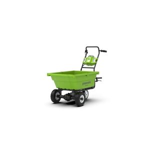 Greenworks G40GC, Motoriseret trillebør, 3 hjul, Solidt hjul, Sort, Grøn, 100 kg, 550 mm