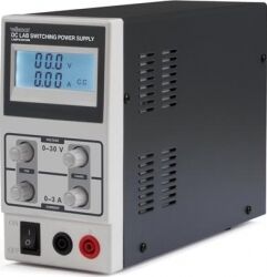 Velleman - Laboratorie strømforsyning 0-30V / 0-3A m. LCD display TILBUD skærm