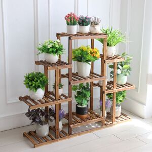 UNHO Estanteria para Macetas con Ruedas Soporte para Plantas de Madera  Decorativo 95 × 25 × 102cm