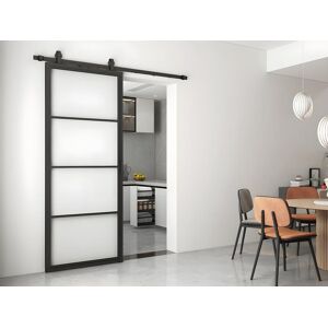 Unique Puerta corredera Alt. 205 x Ancho 73 cm - Cristal templado transparente y aluminio SINCA