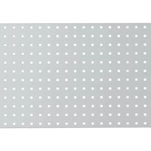 RAU Pared perforada para banco de trabajo, gris luminoso RAL 7035, A x H 2000 x 450 mm