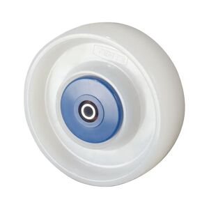 TENTE Rueda de poliamida, blanca, rodamiento de bolas de precisión, Ø de rueda x anchura 125 x 40 mm