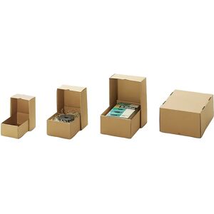 kaiserkraft Cajas con tapa encajable, de dos piezas, FEFCO 0330, de cartón ondulado de 1 capa, dimensiones interiores 594 x 420 x 100 mm, UE 50 unid.