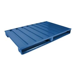 Heson Palet plano de acero, L x A 1000 x 800 mm, carga máx. 2000 kg, azul genciana