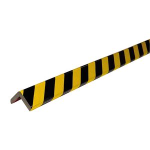 SHG Protección de esquinas Knuffi®, tipo H+, pieza de 1 m, negro y amarillo, reflectante
