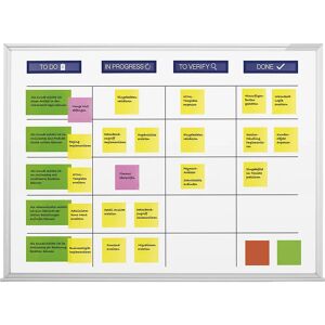 magnetoplan Panel para Scrum, set XL incl. accesorios, A x H del panel 1800 x 1200 mm