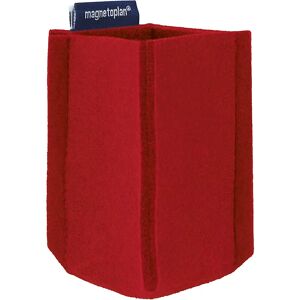 magnetoplan Portabolígrafos magnetoTray, PEQUEÑO, H x A x P 100 x 60 x 60 mm, rojo