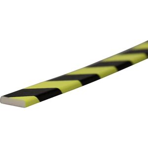 SHG Protección de superficies Knuffi®, tipo F, pieza de 1 m, negro y fluorescente